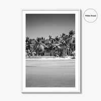 Punta Cana Black and White Fine Art Photo Print, Dominican Republic Poster