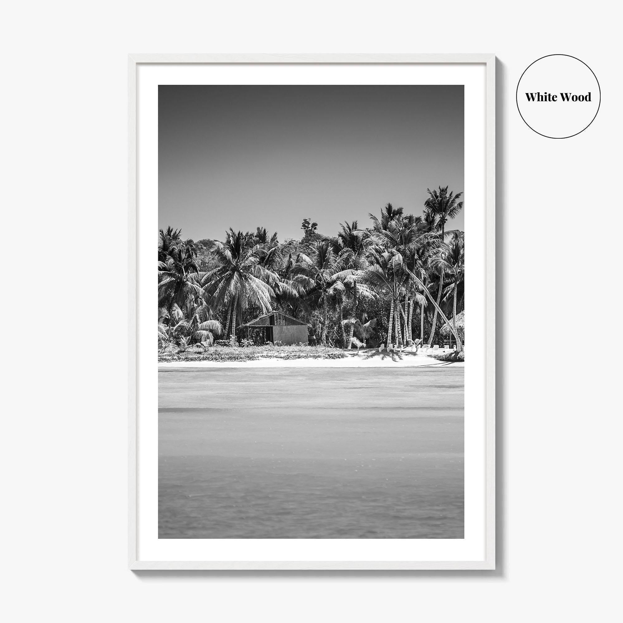 Punta Cana Black and White Fine Art Photo Print, Dominican Republic Poster