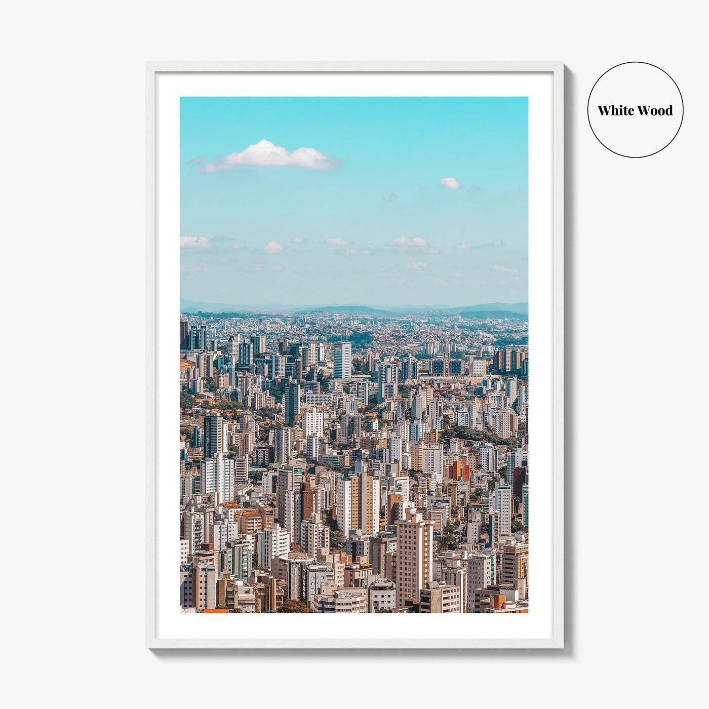 Belo Horizonte Skyline Fine Art Photo Print, Mangabeiras Viewpoint, Minas Gerais, Brazil Wall Poster