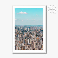 Belo Horizonte Skyline Fine Art Photo Print, Mangabeiras Viewpoint, Minas Gerais, Brazil Wall Poster
