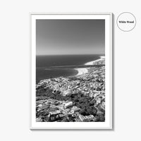 Corona Del Mar Black and White Fine Art Photo Print, Newport Beach California, Aerial