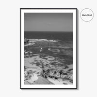 Akumal Black and White Fine Art Photo Print, Quintana Roo Riviera Maya Mexico Poster