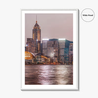 Hong Kong Skyline Fine Art Photo Print, Victoria Harbour, China Wall Decor Poster