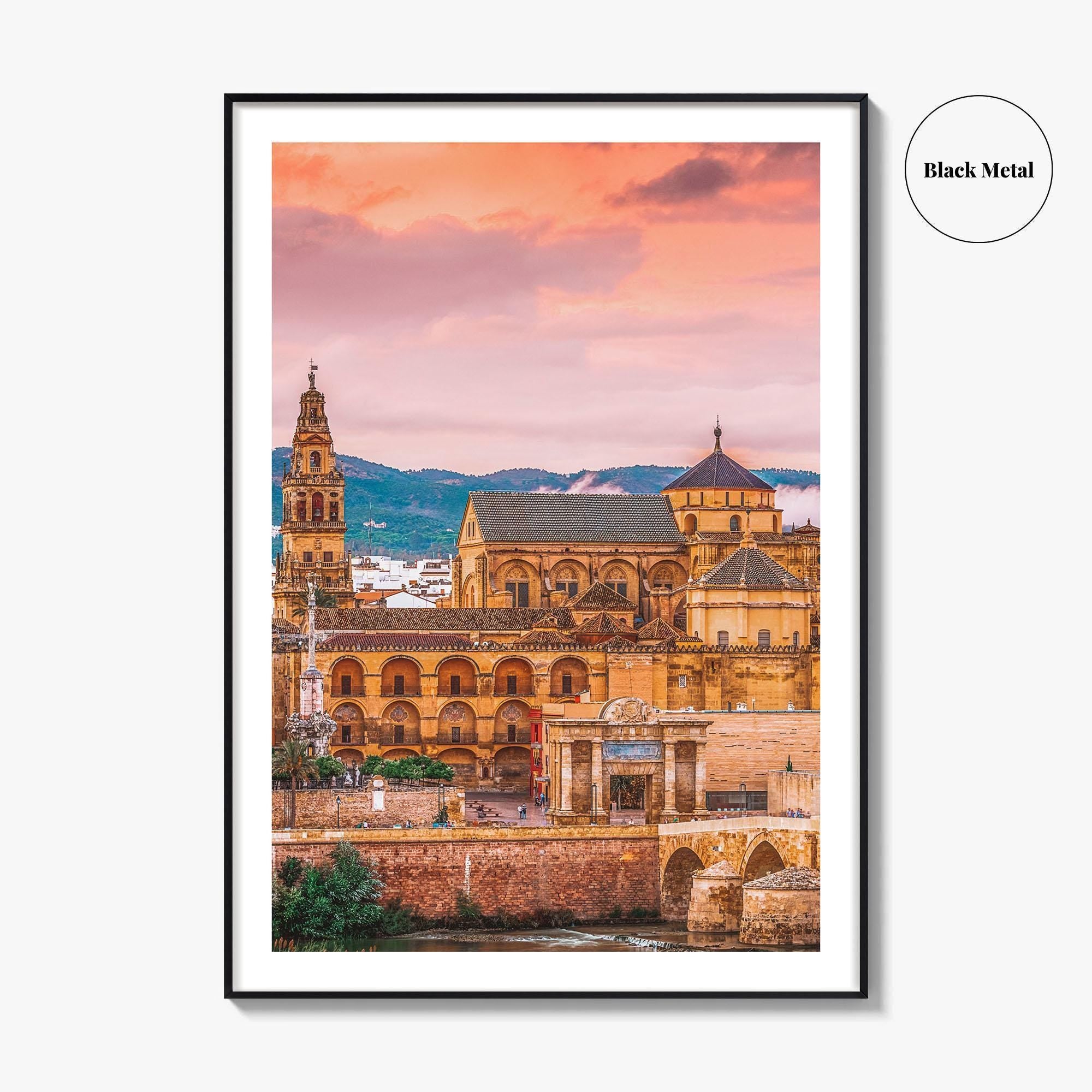 Cordoba Spain Fine Art Photo Print, Mezquita Cathedral, Roman Bridge, Andalusia Wall Decor, Poster