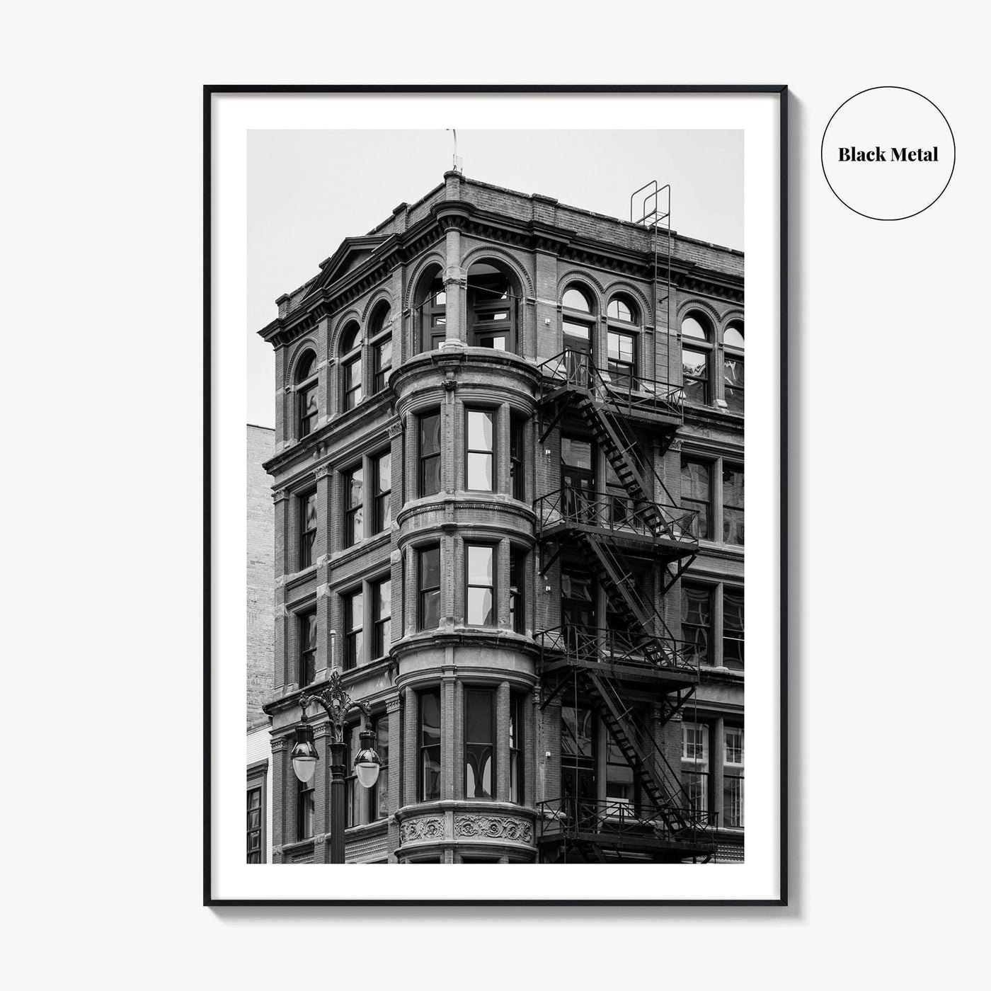 Detroit Black and White Fine Art Photo Print, Michigan USA, Architecture Wall Decor Poster