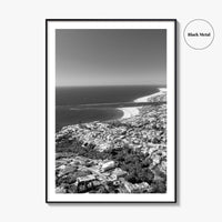 Corona Del Mar Black and White Fine Art Photo Print, Newport Beach California, Aerial