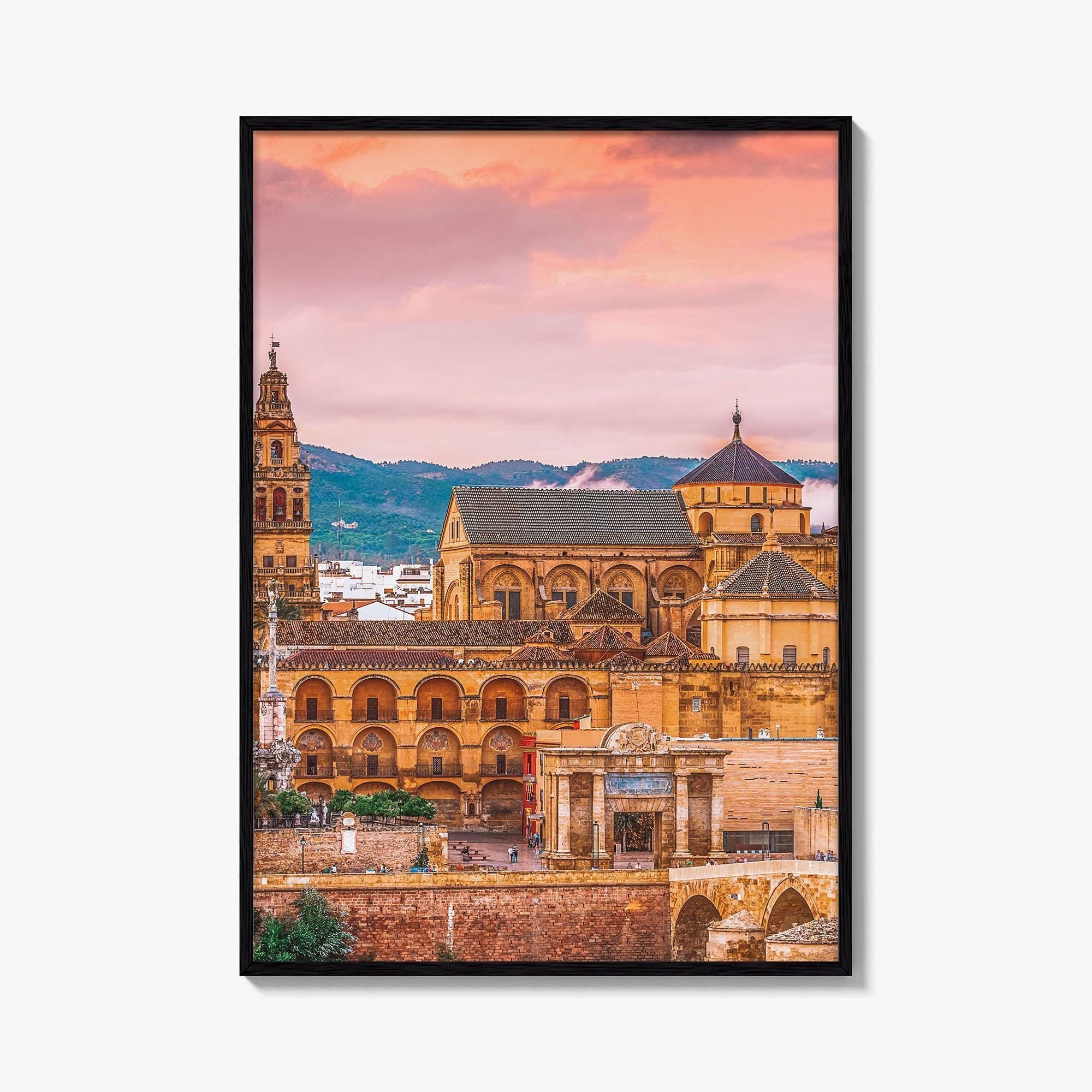Cordoba Spain Fine Art Photo Print, Mezquita Cathedral, Roman Bridge, Andalusia Wall Decor, Poster