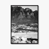 Cape Town Black and White Fine Art Photo Print, Camps Bay South Africa Poster