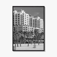 Clearwater Beach Black and White Fine Art Photo Print, Florida, Gulf of Mexico Poster