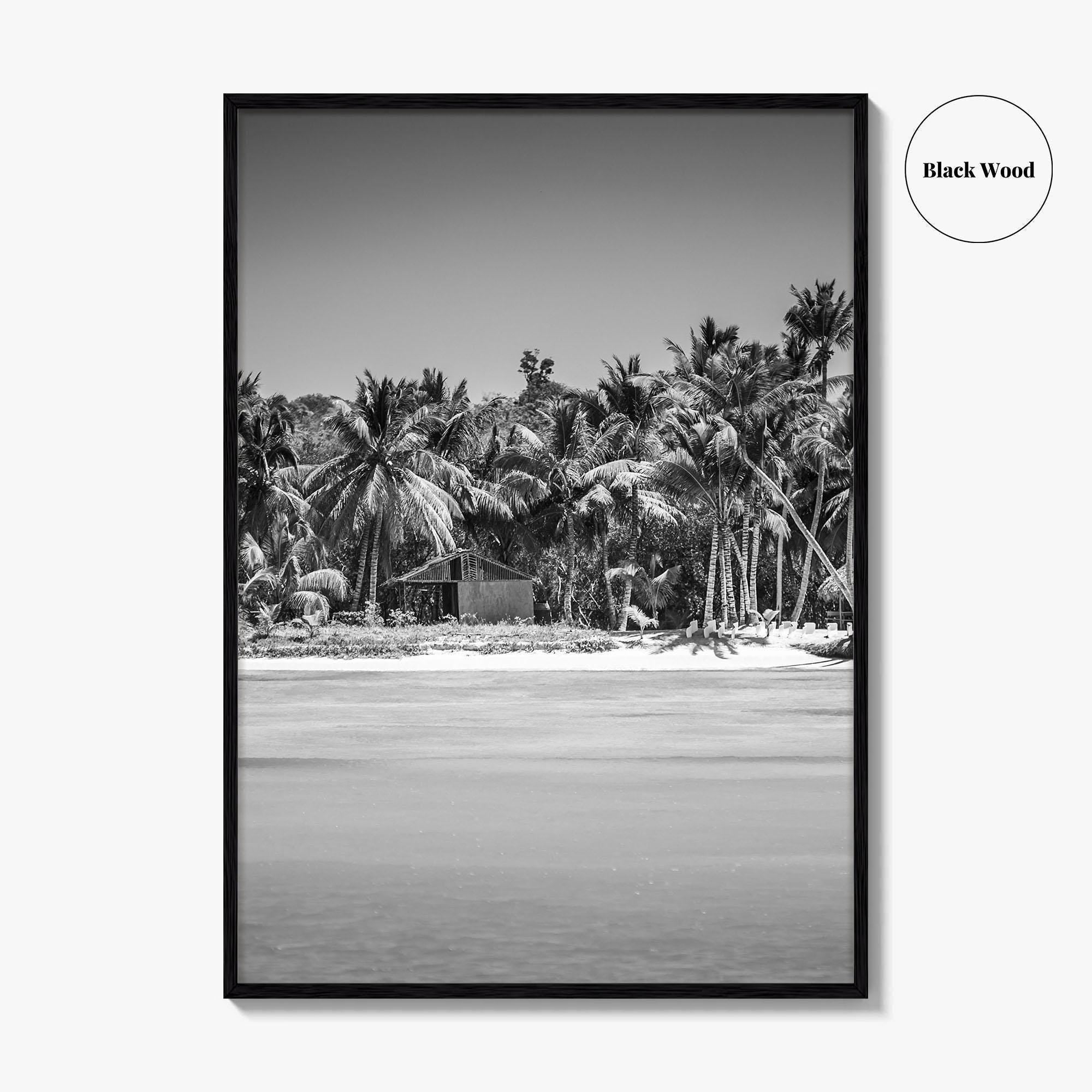 Punta Cana Black and White Fine Art Photo Print, Dominican Republic Poster