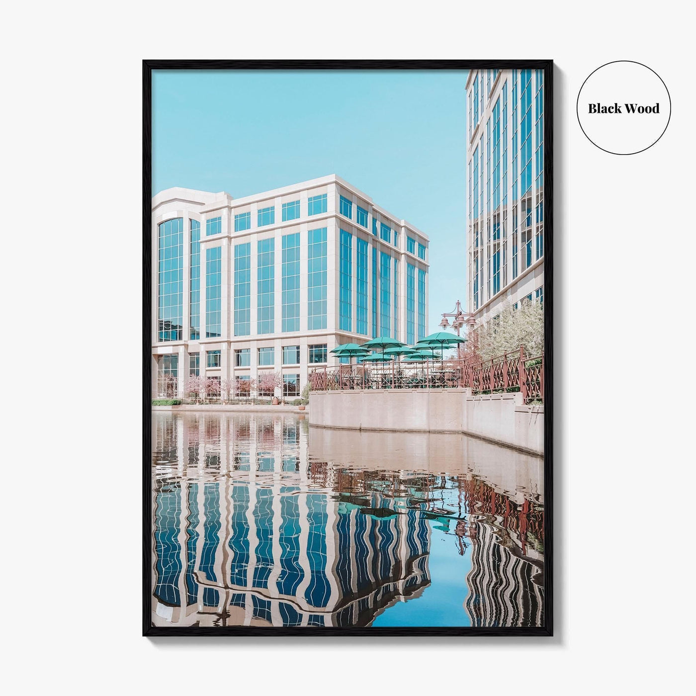 Bloomington Fine Art Photo Print, Minnesota Wall Decor, Office Park Lake Reflection Poster, USA