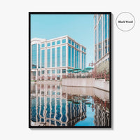 Bloomington Fine Art Photo Print, Minnesota Wall Decor, Office Park Lake Reflection Poster, USA