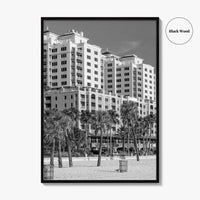 Clearwater Beach Black and White Fine Art Photo Print, Florida, Gulf of Mexico Poster