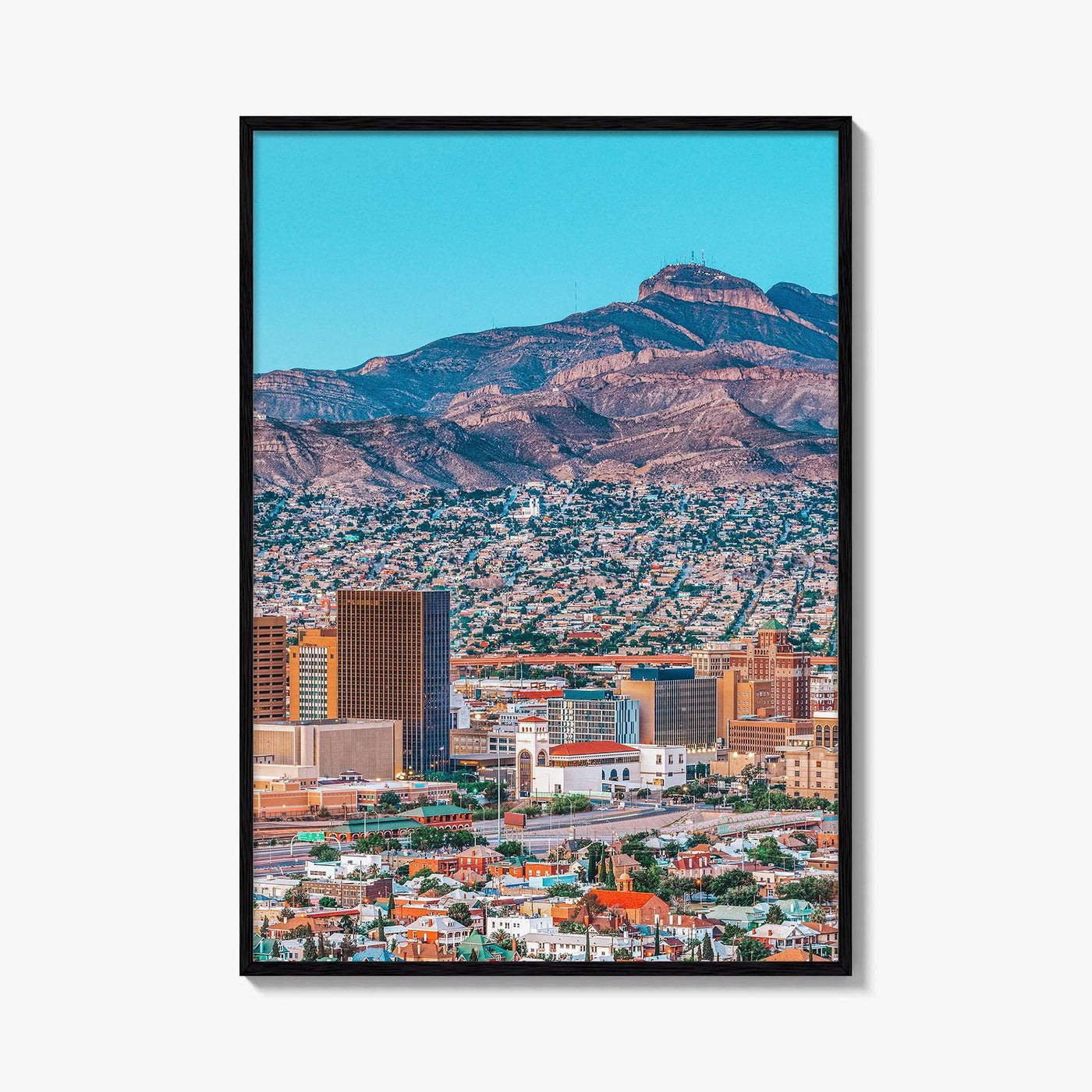 El Paso Skyline Fine Art Photo Print, Downtown, Texas USA, Wall Art Poster