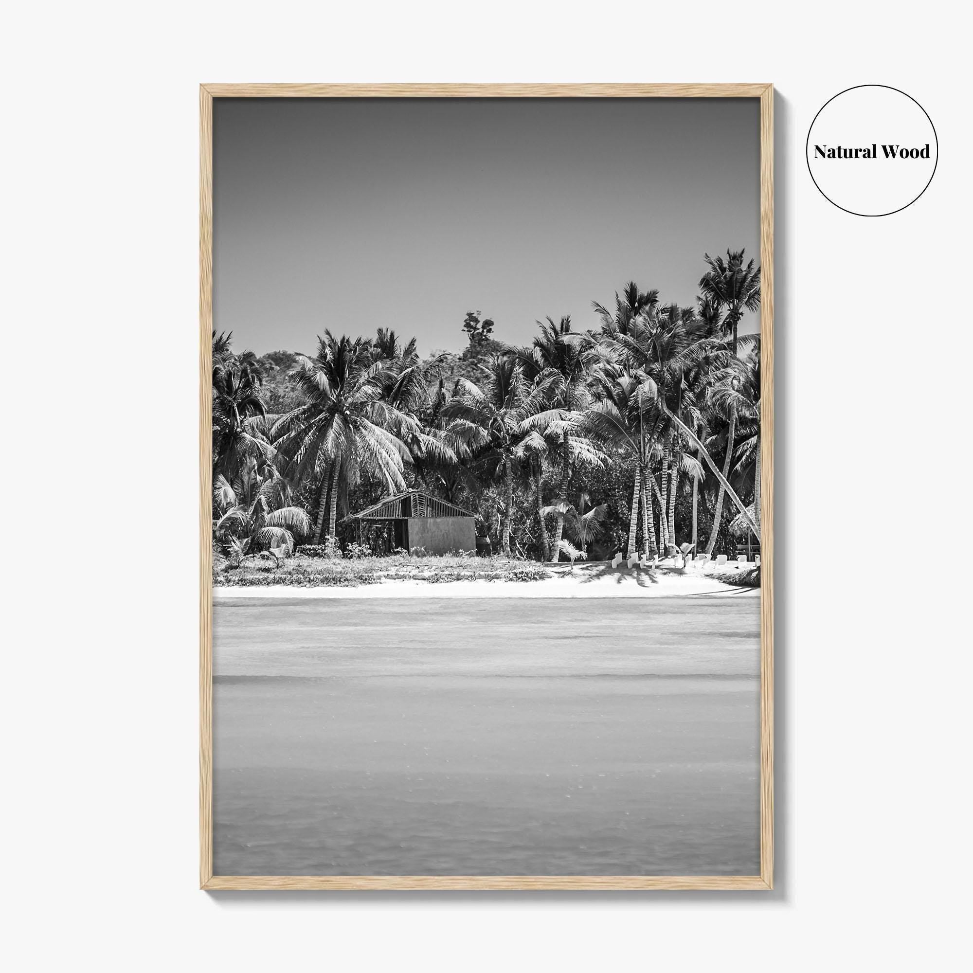Punta Cana Black and White Fine Art Photo Print, Dominican Republic Poster