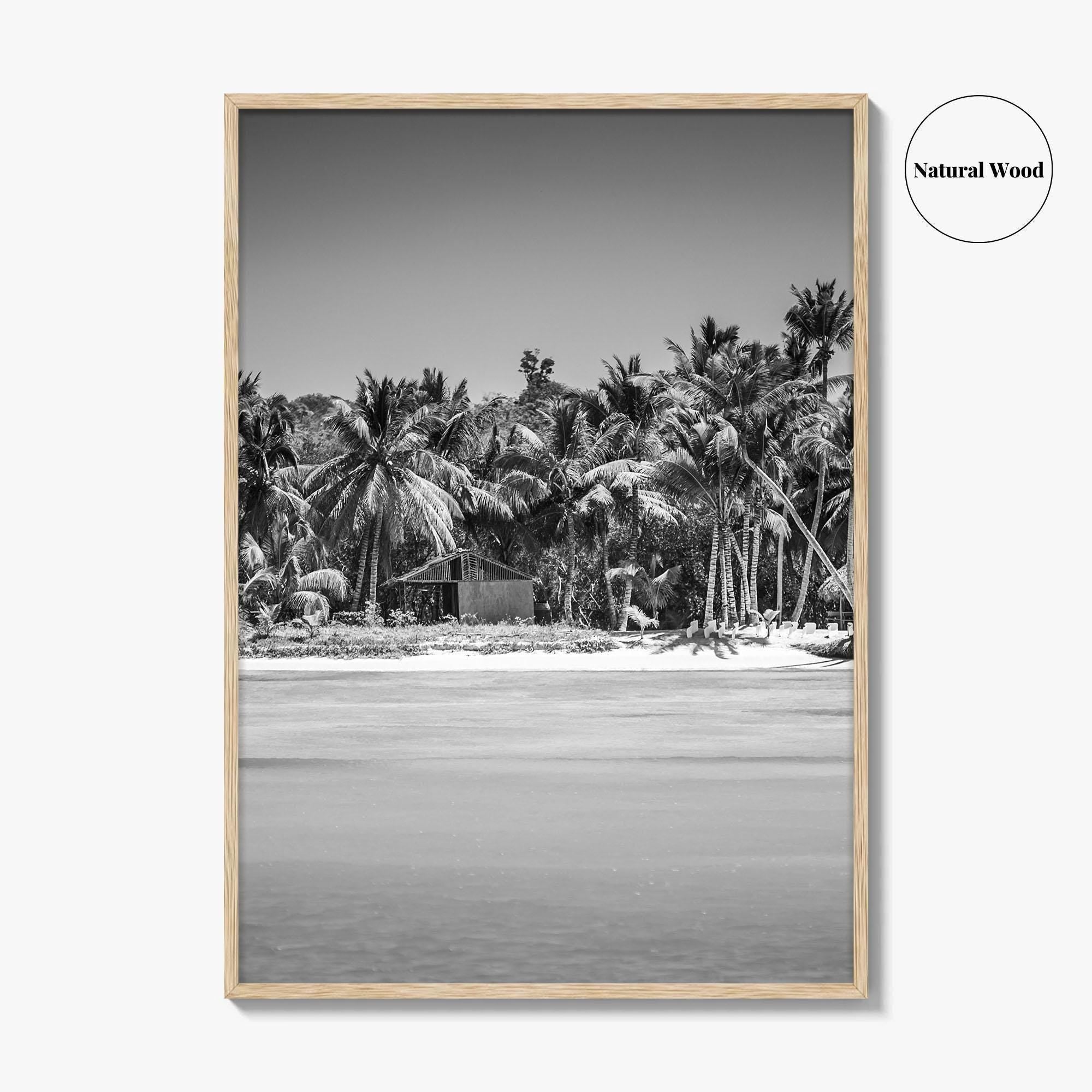 Punta Cana Black and White Fine Art Photo Print, Dominican Republic Poster