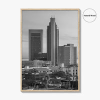 Corpus Christi Skyline Black and White Fine Art Photo Print, Texas Poster, USA Poster