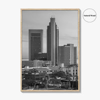 Corpus Christi Skyline Black and White Fine Art Photo Print, Texas Poster, USA Poster