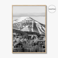 Mount Crested Butte Black and White Fine Art Photo Print, Colorado Poster