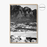 Cape Town Black and White Fine Art Photo Print, Camps Bay South Africa Poster