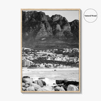 Cape Town Black and White Fine Art Photo Print, Camps Bay South Africa Poster