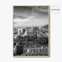 Athens Black and White Fine Art Photo Print, Acropolis Parthenon, Greece Wall Decor Poster