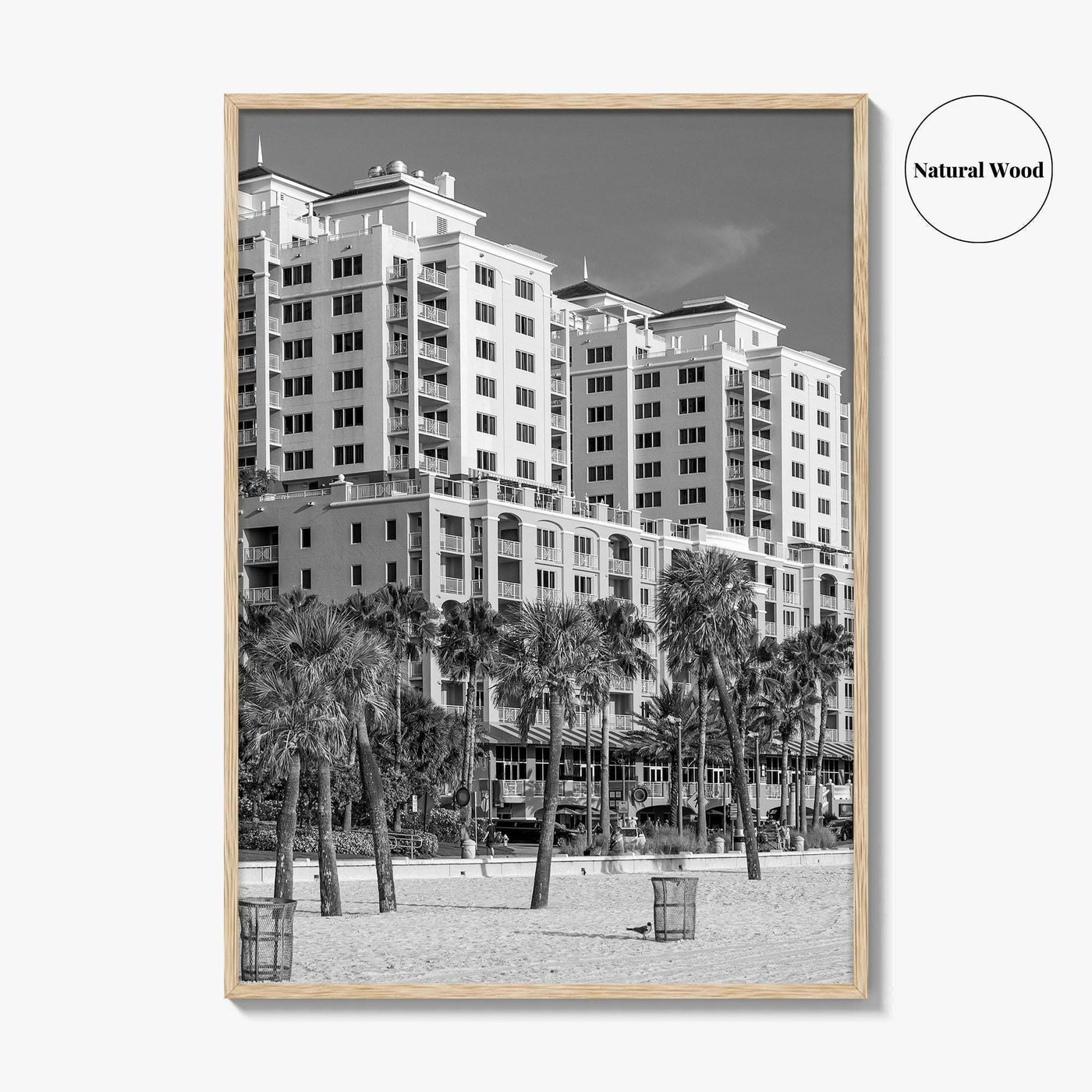 Clearwater Beach Black and White Fine Art Photo Print, Florida, Gulf of Mexico Poster