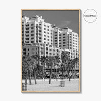 Clearwater Beach Black and White Fine Art Photo Print, Florida, Gulf of Mexico Poster