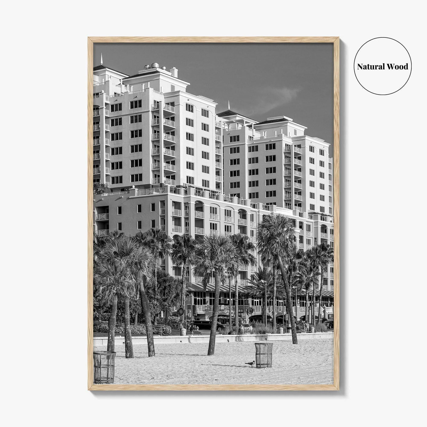 Clearwater Beach Black and White Fine Art Photo Print, Florida, Gulf of Mexico Poster