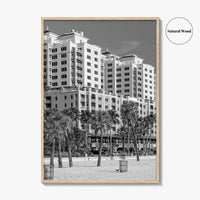 Clearwater Beach Black and White Fine Art Photo Print, Florida, Gulf of Mexico Poster