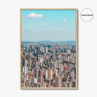 Belo Horizonte Skyline Fine Art Photo Print, Mangabeiras Viewpoint, Minas Gerais, Brazil Wall Poster