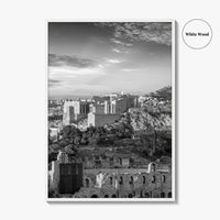 Athens Black and White Fine Art Photo Print, Acropolis Parthenon, Greece Wall Decor Poster
