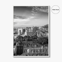 Athens Black and White Fine Art Photo Print, Acropolis Parthenon, Greece Wall Decor Poster