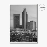 Corpus Christi Skyline Black and White Fine Art Photo Print, Texas Poster, USA Poster