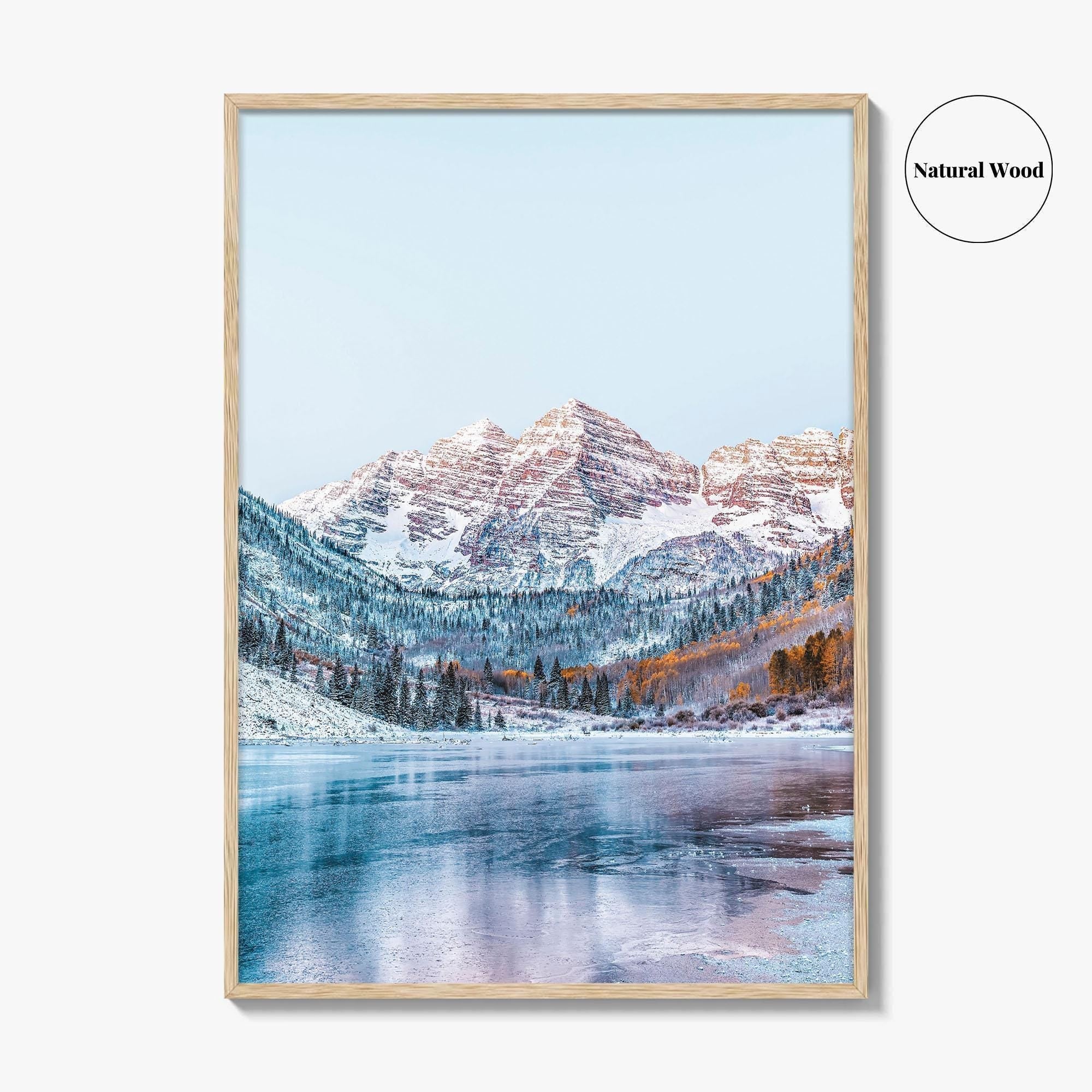 Aspen Fine Art Photo Print, Maroon Bells, Colorado Rocky Mountains, Photo Poster, USA