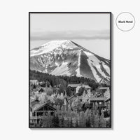 Mount Crested Butte Black and White Fine Art Photo Print, Colorado Poster