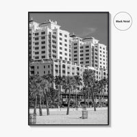 Clearwater Beach Black and White Fine Art Photo Print, Florida, Gulf of Mexico Poster