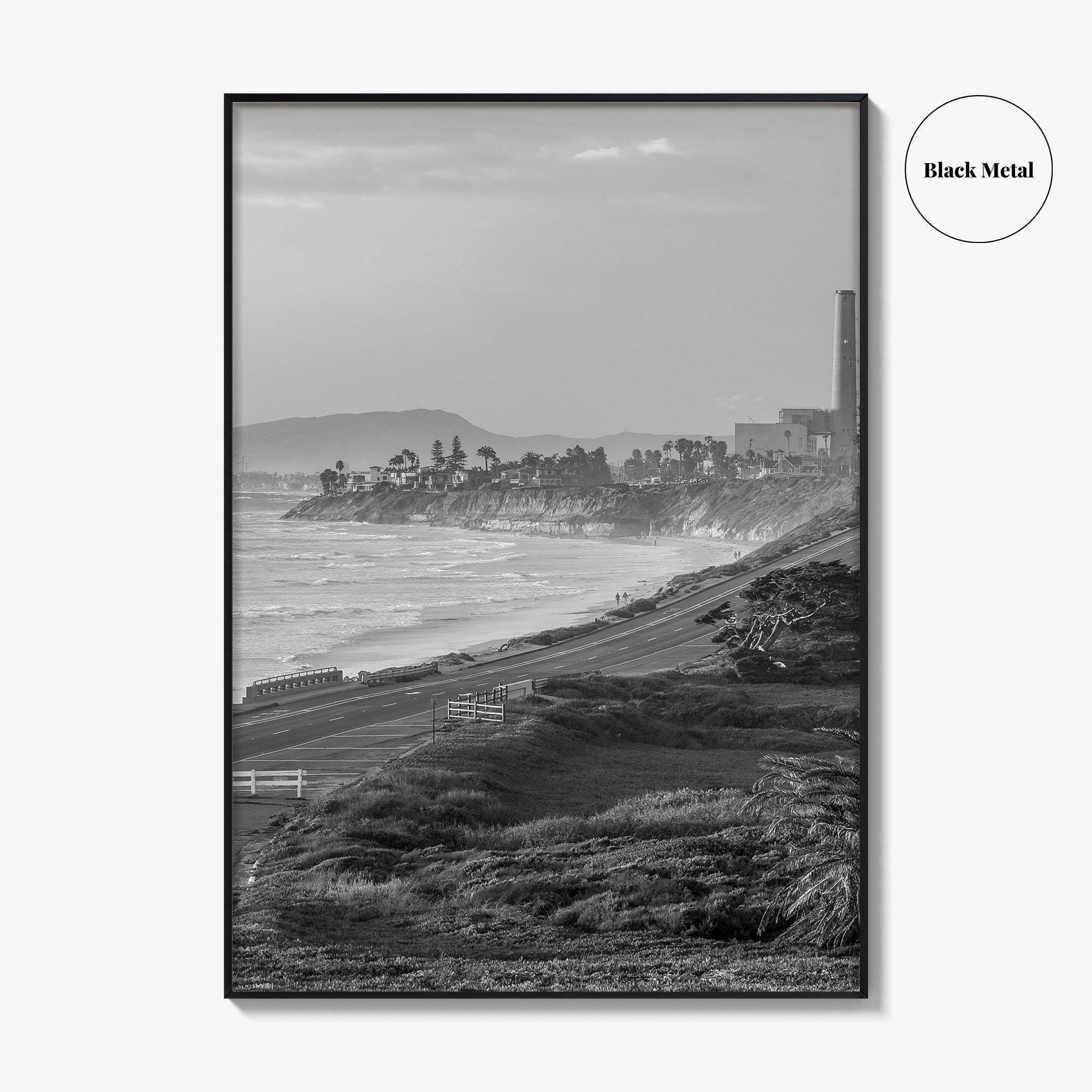 Carlsbad Black and White Fine Art Photo Print, San Diego Power Plant California Poster