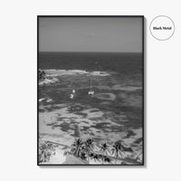 Akumal Black and White Fine Art Photo Print, Quintana Roo Riviera Maya Mexico Poster