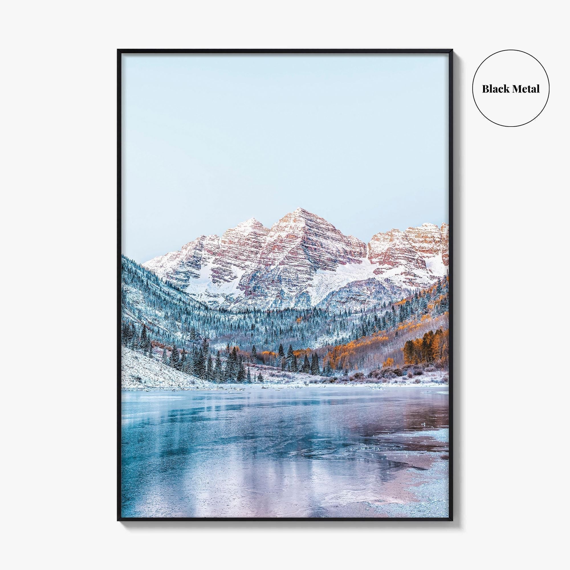 Aspen Fine Art Photo Print, Maroon Bells, Colorado Rocky Mountains, Photo Poster, USA