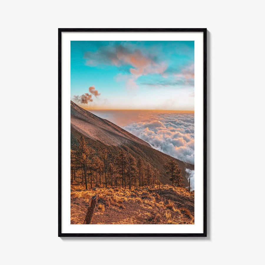 Guatemala Fine Art Photo Print, Volcano above Clouds, Nature Wall Decor Poster