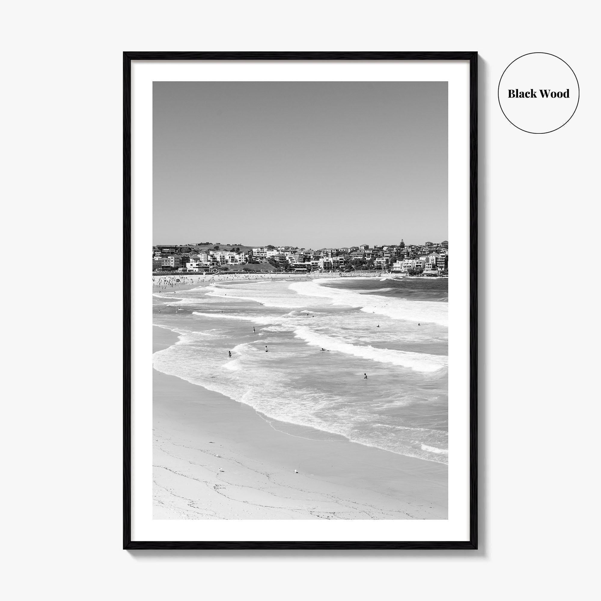 Bondi Beach Black and White Fine Art Photo Print, Sydney Australia Wall Decor Poster