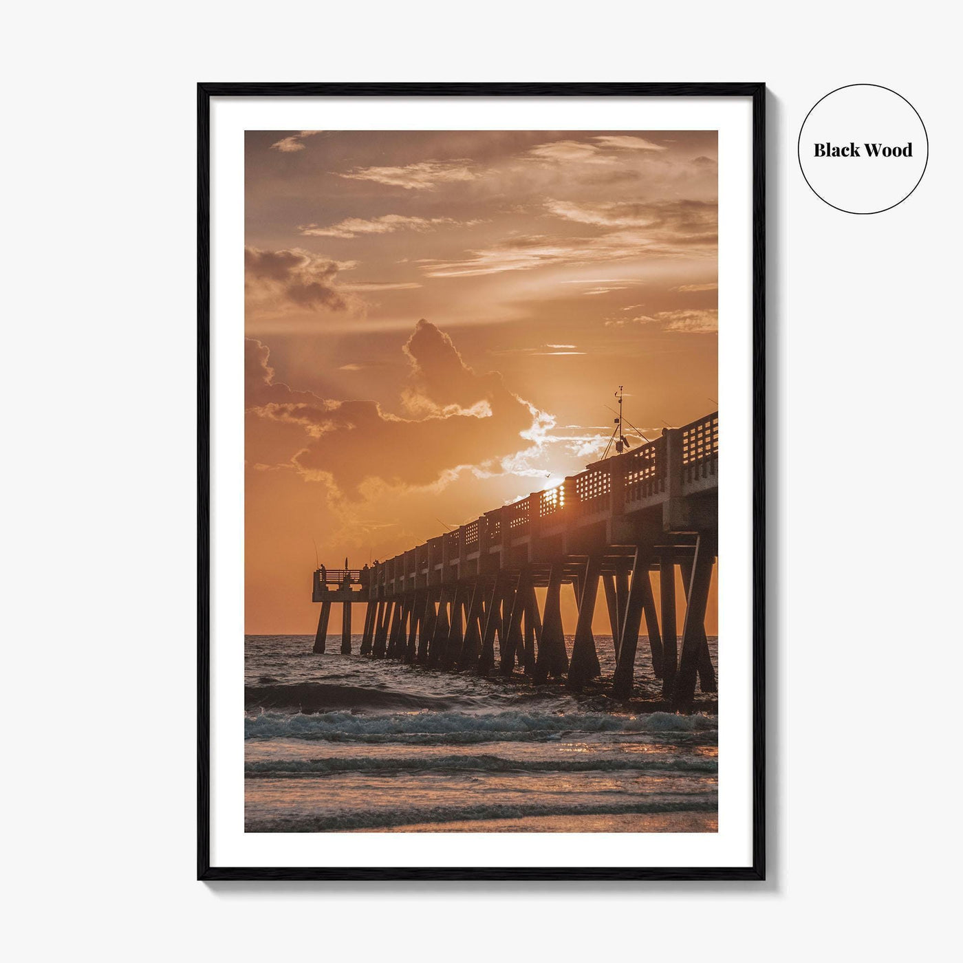 Jacksonville Beach Fine Art Photo Print, Jacksonville Florida Poster, Atlantic Ocean Pier USA