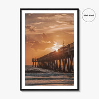 Jacksonville Beach Fine Art Photo Print, Jacksonville Florida Poster, Atlantic Ocean Pier USA