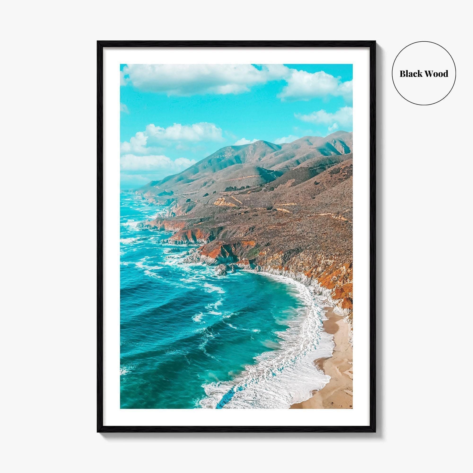 Big Sur Fine Art Photo Print, California, Pacific Coast Highway, Aerial Wall Poster