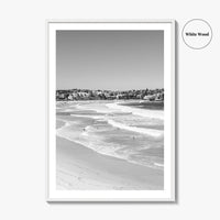 Bondi Beach Black and White Fine Art Photo Print, Sydney Australia Wall Decor Poster