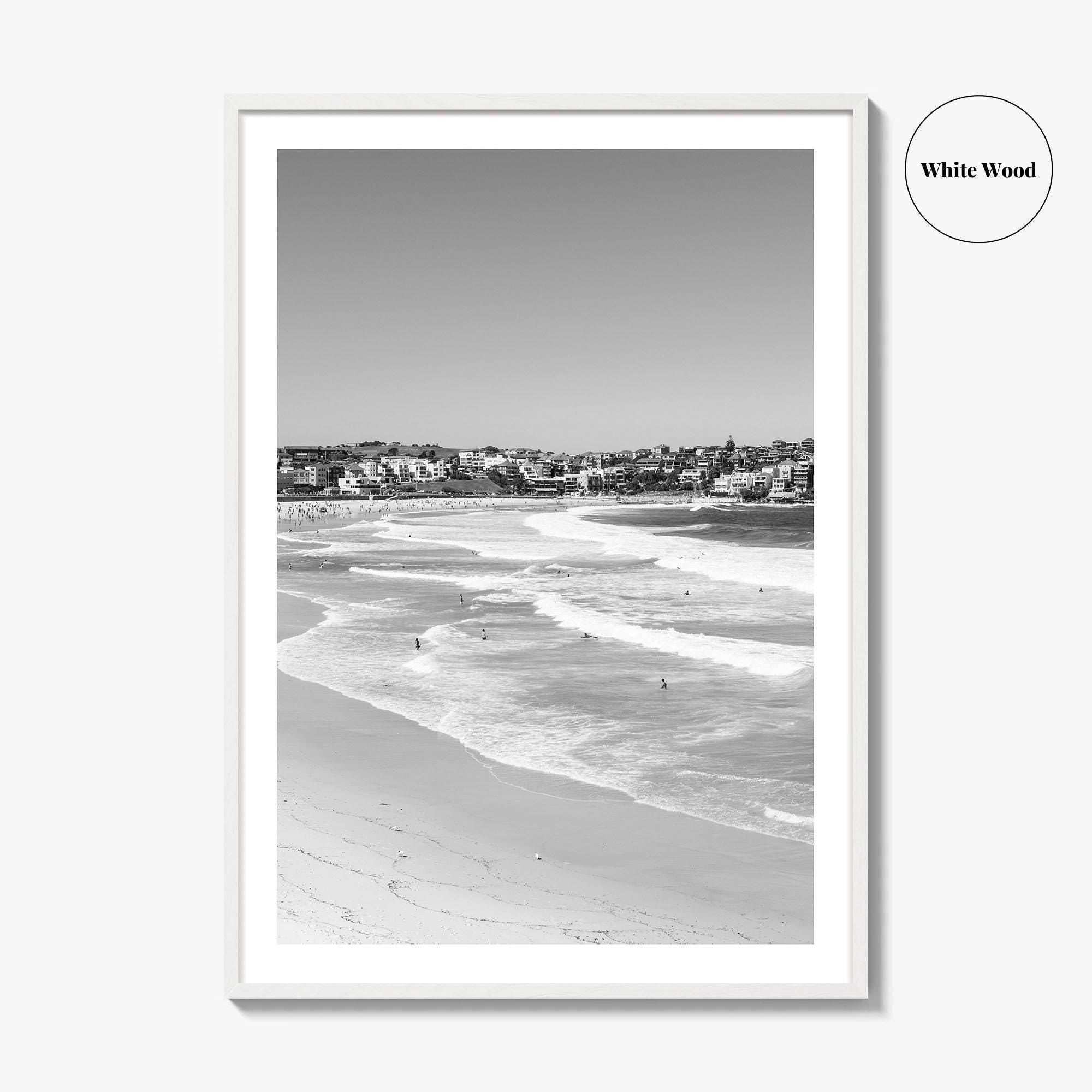 Bondi Beach Black and White Fine Art Photo Print, Sydney Australia Wall Decor Poster