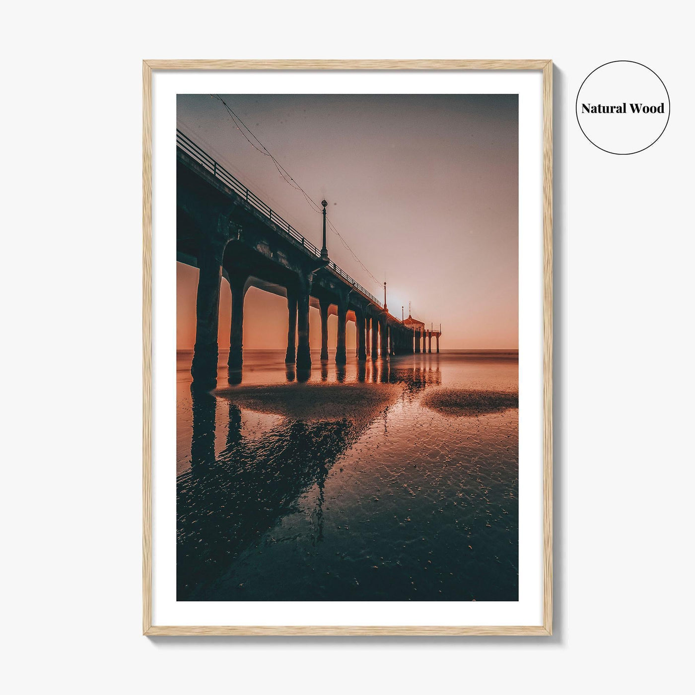 Manhattan Beach Fine Art Photo Print, Pier, Los Angeles, California, USA Wall Decor Poster