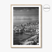 Dubrovnik Black and White Fine Art Photo Print, Old Town Croatia Poster Europe Decor