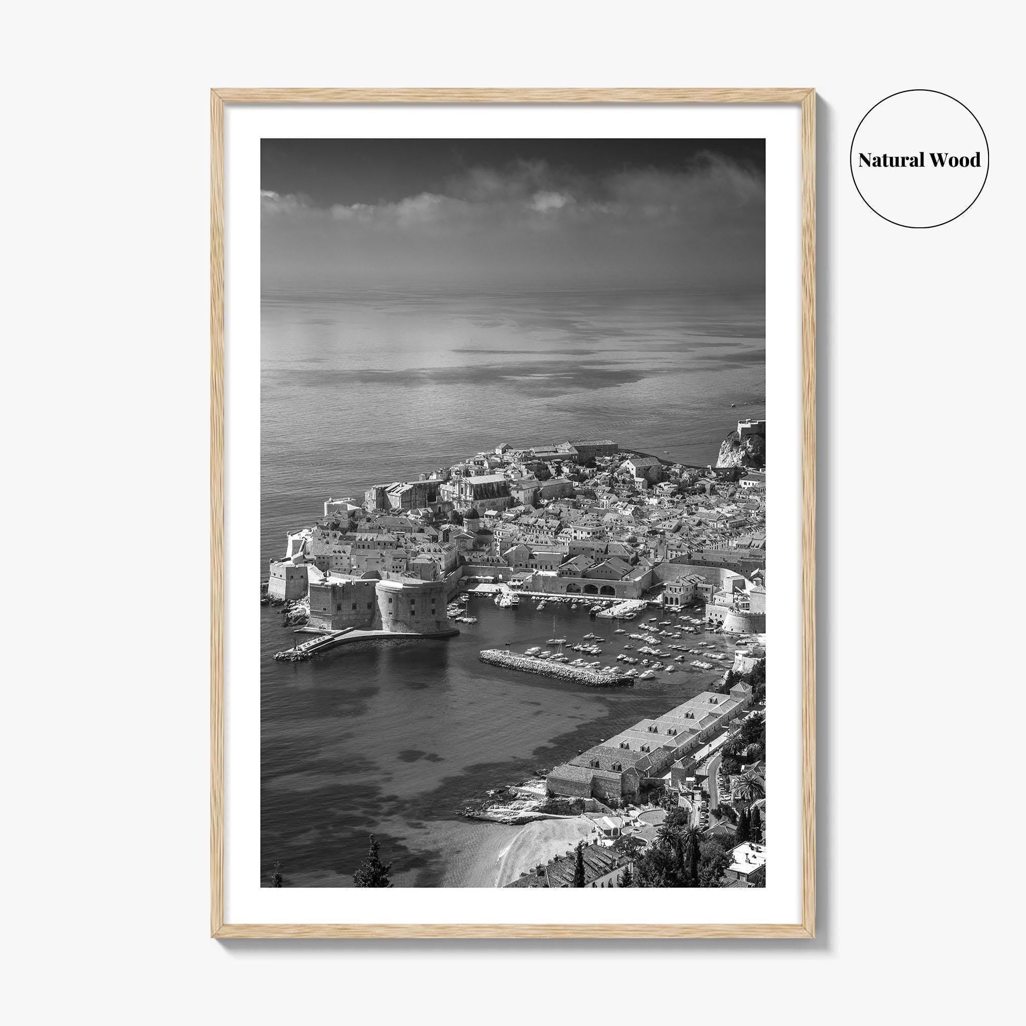 Dubrovnik Black and White Fine Art Photo Print, Old Town Croatia Poster Europe Decor